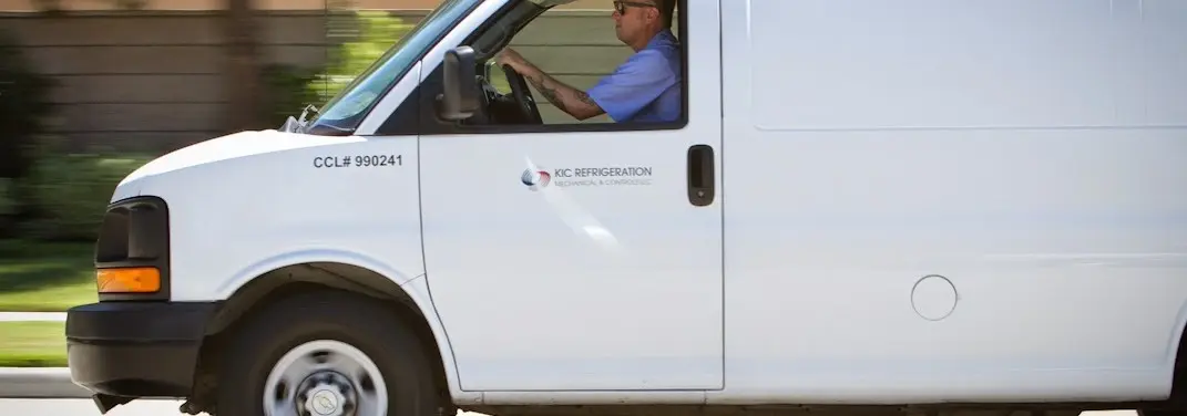 KIC Refrigeration service vehicle serving Alamo area